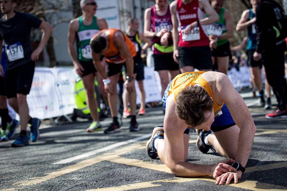 Strider at the finish line