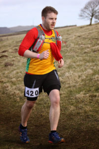 Gavin Pumford, Steel City Strider, running on the Grindleford Gallop course.