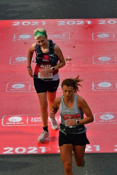 Runners crossing the finish line